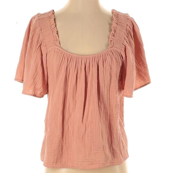 Xirena Lou Top Ballet core Pale Pink 100% Cotton Gauze Soft Girl Boxy Top Size S - Picture 2 of 7